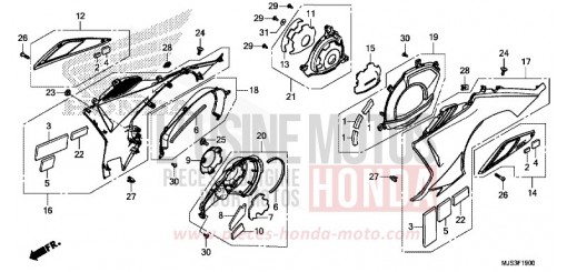 MOTORDECKEL/SEITENBLECH NC750JH de 2017