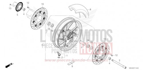 VORDERRAD NC750XAS de 2025