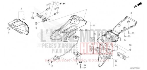 HECKLEUCHTE/KENNZEICHENBELEUCHTUNG NC750XDS de 2025