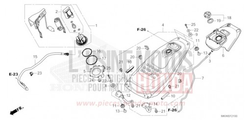 KRAFTSTOFFTANK/KRAFTSTOFFPUMPE NC750XDS de 2025