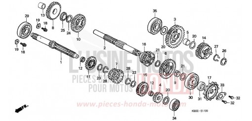 GETRIEBE NSR125R1 de 2001