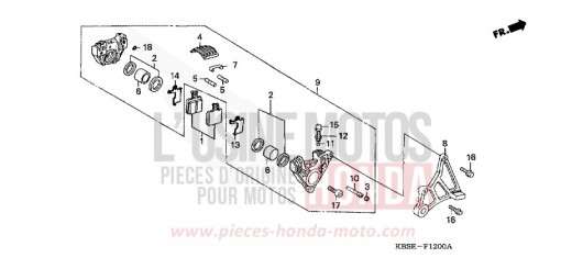 HINTERRAD-BREMSSATTEL NSR125R1 de 2001