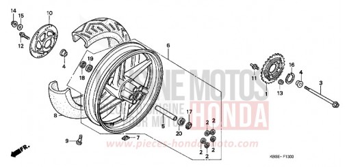 HINTERRAD NSR125R1 de 2001
