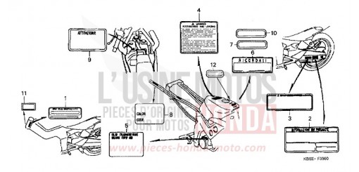 WARNETIKETT NSR125R1 de 2001