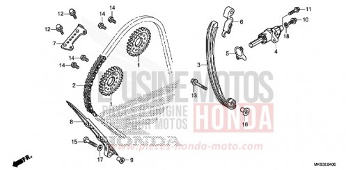 NOCKENWELLENKETTE/SPANNVORRICHTUNG CBR1000SAG de 2016