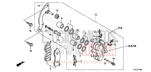 VORDERRAD-BREMSSATTEL NSC110MPDC de 2012