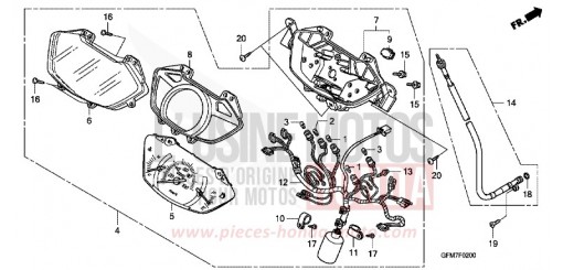 TACHOMETER NHX110WH8 de 2008