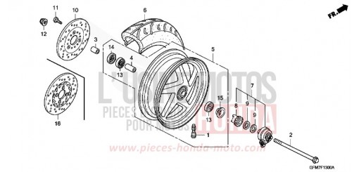 VORDERRAD NHX110WHA de 2010