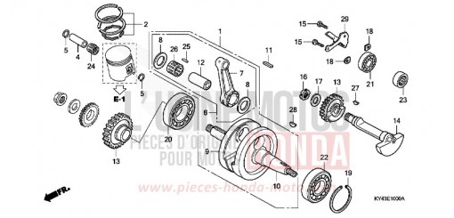 KURBELWELLE/KOLBEN NSR125RK de 1989