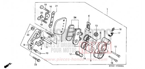 VORDERRAD-BREMSSATTEL NSR125RK de 1989