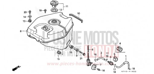 KRAFTSTOFFTANK NSR125RK de 1989
