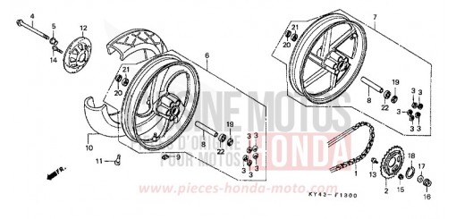 HINTERRAD NSR125RL de 1990