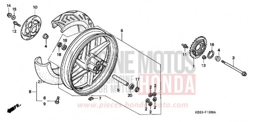 HINTERRAD NSR125RV de 1997