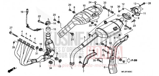 ABGAS-SCHALLDAEMPFER CBR600RAA de 2010