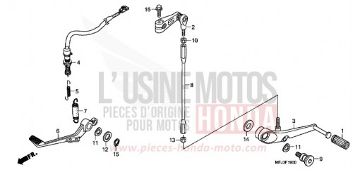 BREMSPEDAL/SCHALTPEDAL CBR600RAA de 2010