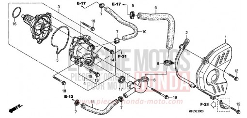 WASSERPUMPE CBR600RAA de 2010