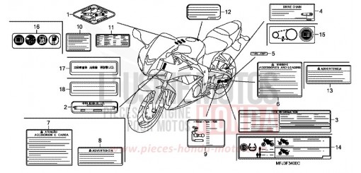 WARNETIKETT CBR600RAA de 2010