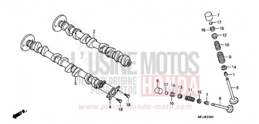 NOCKENWELLE/VENTIL CBR600RAA de 2010