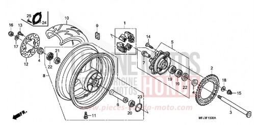 HINTERRAD CBR600RAA de 2010