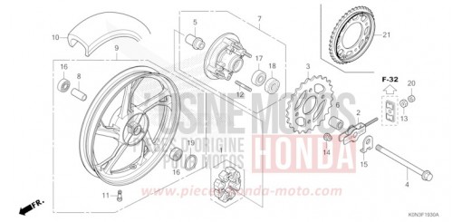 HINTERRAD CBF125MER de 2024