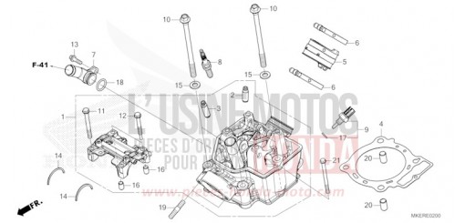 ZYLINDERKOPF CRF450RR de 2024