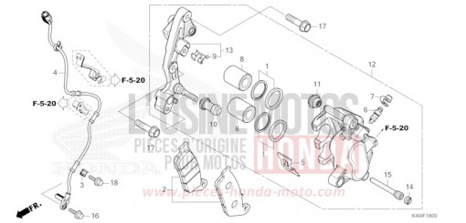 VORDERRAD-BREMSSATTEL NSS125ADS de 2025