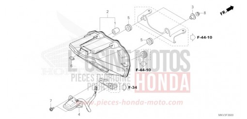 HECKLEUCHTE/KENNZEICHENBELEUCHTUNG NSS750R de 2024