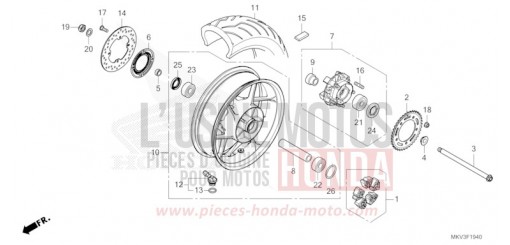 HINTERRAD NSS750R de 2024