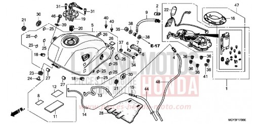 KRAFTSTOFFTANK/KRAFTSTOFFPUMPE VFR800XD de 2013