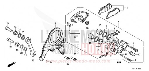 HINTERRAD-BREMSSATTEL VFR800XD de 2013