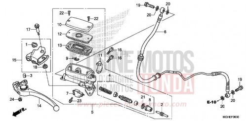 HAUPTKUPPLUNGSZYLINDER VFR1200XE de 2014