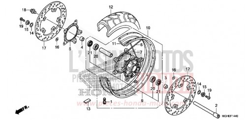 VORDERRAD VFR1200XE de 2014