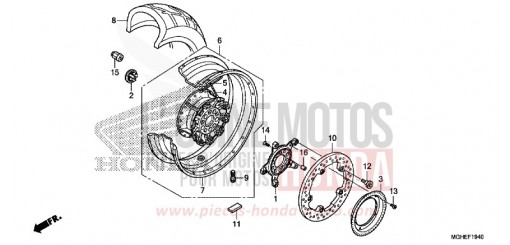 HINTERRAD VFR1200XE de 2014