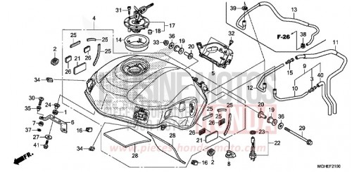 KRAFTSTOFFTANK VFR1200XE de 2014