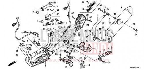 ABGAS-SCHALLDAEMPFER VFR1200XF de 2015