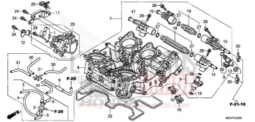 DROSSELKLAPPENGEHAEUSE VFR1200XLF de 2015