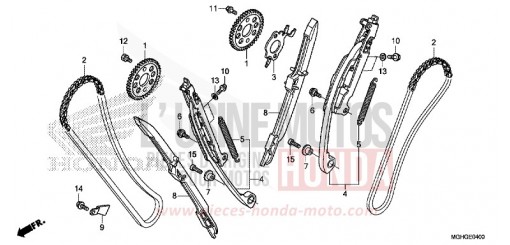 NOCKENWELLENKETTE/SPANNVORRICHTUNG VFR1200XLG de 2016