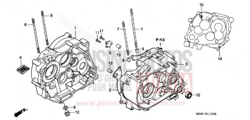 KURBELGEHAEUSE XR100R1 de 2001