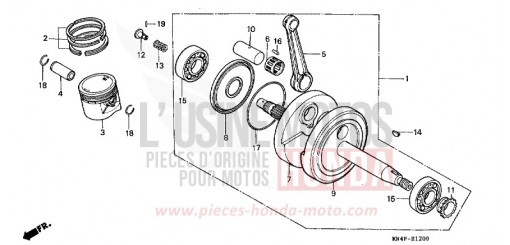 KURBELWELLE/KOLBEN XR100R1 de 2001