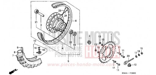 HINTERRAD XR100R2 de 2002