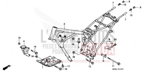 RAHMENKOERPER XR100RX de 1999