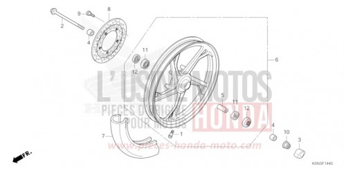 VORDERRAD CBF125MER de 2024