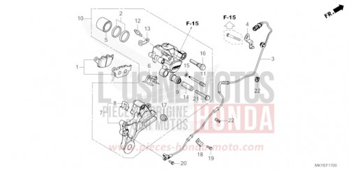 HINTERRAD-BREMSSATTEL CBR650RACR de 2024