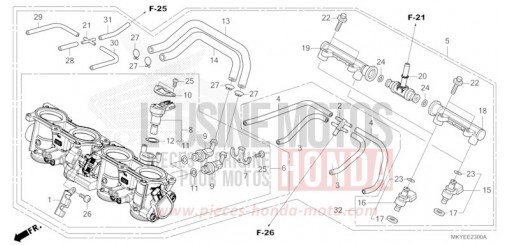 DROSSELKLAPPENGEHAEUSE CBR650RACR de 2024