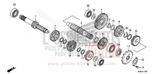 GETRIEBE CRF125FBP de 2024