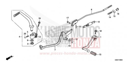 PEDAL CRF125FP de 2024