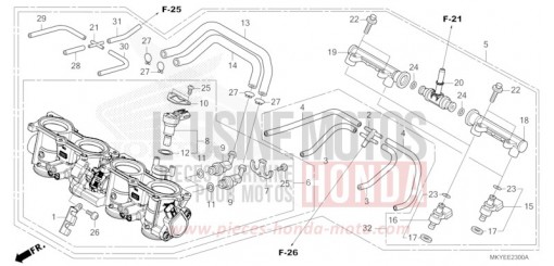 DROSSELKLAPPENGEHAEUSE CB650RAR de 2025