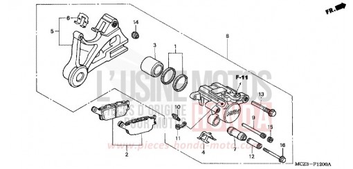 HINTERRAD-BREMSSATTEL CB900F4 de 2004