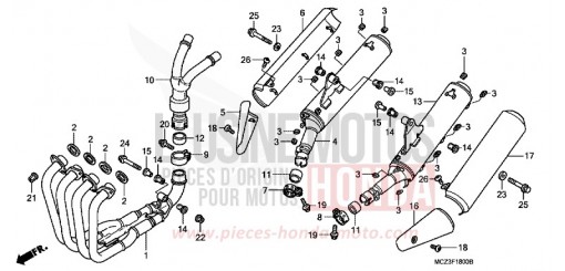 ABGAS-SCHALLDAEMPFER CB900F7 de 2007