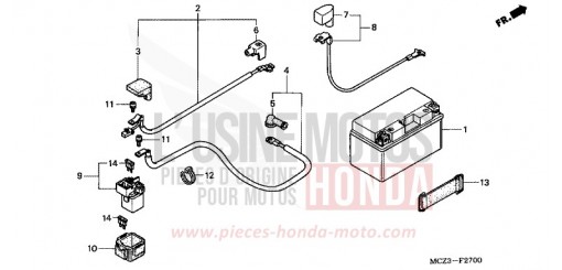 BATTERIE CB900F7 de 2007